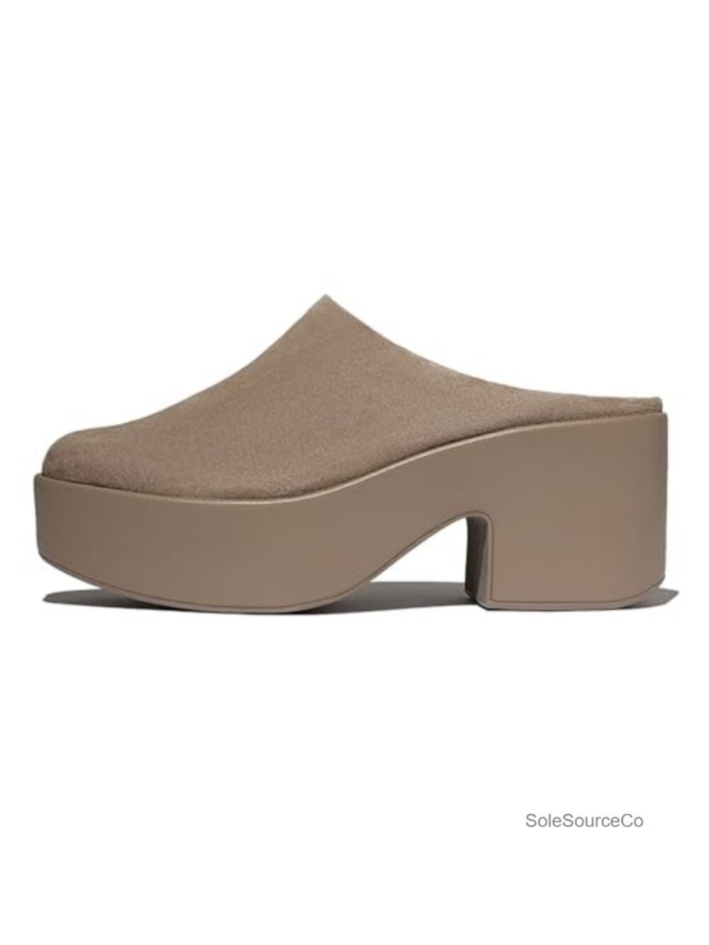 Suede Heeled Mules Platform Slip-On Comfort Party Casual